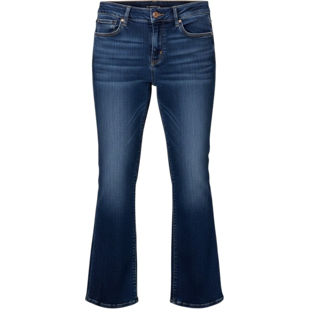 American Eagle Women's Jeans Dark Wash High Rise Bootcut Double Button Denim 12